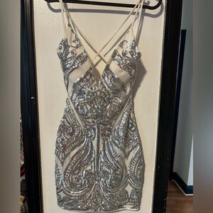 White and Silver Dress